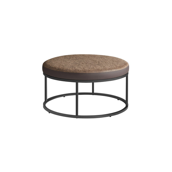 SONGMICS HOME LUIZ Collection - Round Ottoman with Padded Seat ULOM078K01