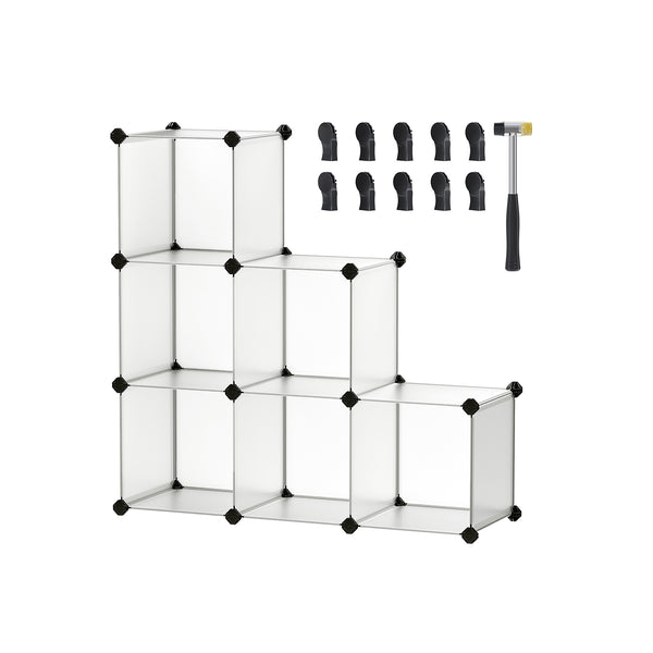 SONGMICS Storage Cube Organizer with 6 Cubes ULPC06W