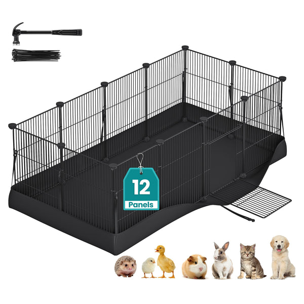 SONGMICS Steel Wire Pet Enclosure with Door LPI008B101