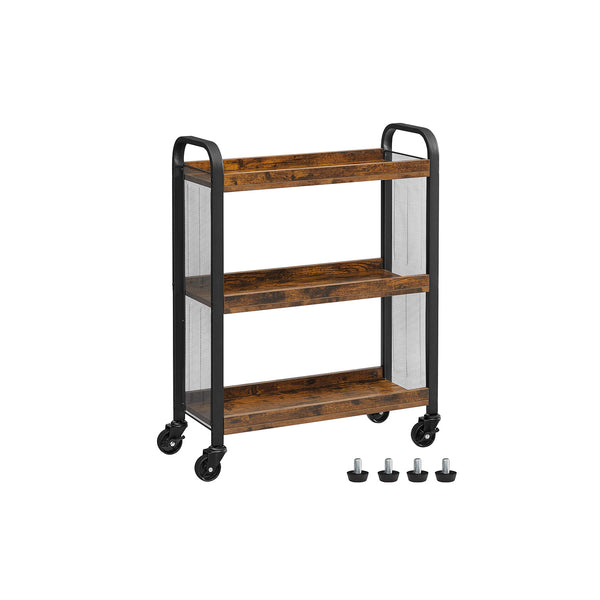 VASAGLE Slim Kitchen Cart for Narrow Spaces ULRC66BX