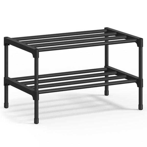 SONGMICS Shoe Rack for Closet, Compact Metal Shoe Organizer Shelf for Entryway ULSA112BH01