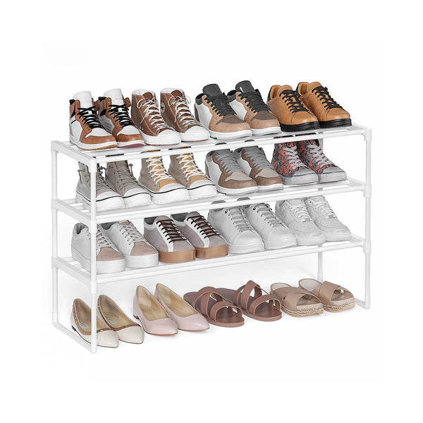 SONGMICS Stackable Metal Shoe Rack for Entryway Organization ULSA303W03
