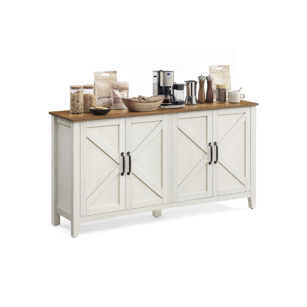 VASAGLE Buffet Storage Cabinet with Adjustable Shelves ULSC381W01