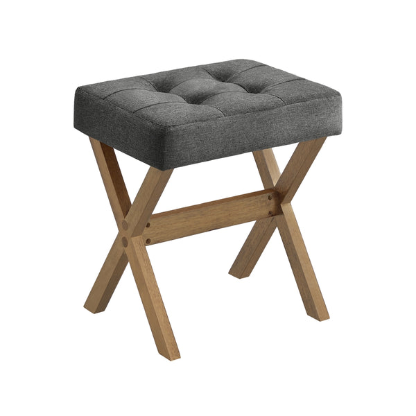 SONGMICS Padded vanity stool with solid wood legs for bedroom ULSF006GN01