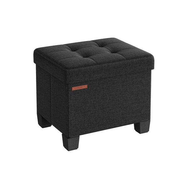 SONGMICS Collapsible Cube Storage Ottoman ULSF012B01