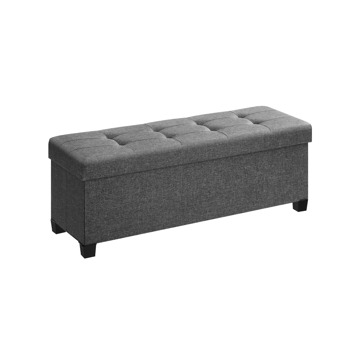 SONGMICS 43.3 Inches Folding Storage Ottoman Bench, Load 660 lb