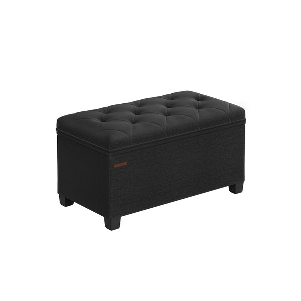 SONGMICS Storage Ottoman Bench, Linen-Look Fabric ULSF068B01