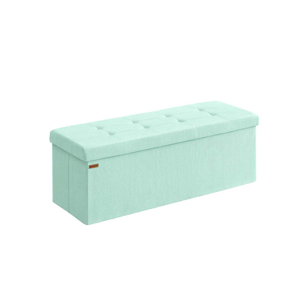 SONGMICS MAZIE Collection - Foldable storage ottoman bench with foot rest ULSF604C01
