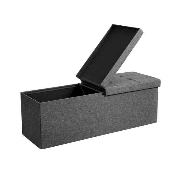 SONGMICS Folding Storage Ottoman Bench ULSF76GYZ