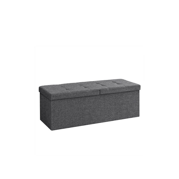 SONGMICS Folding Storage Ottoman Bench ULSF76GYZ