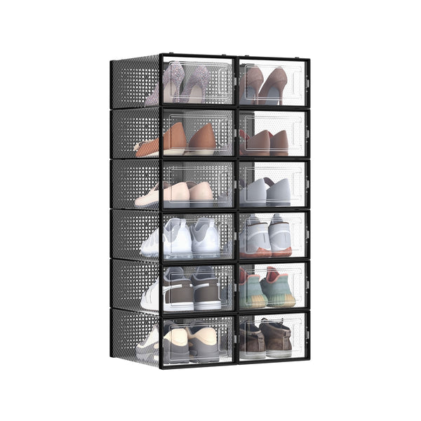 SONGMICS Stackable Shoe Storage Organizers ULSP006B12