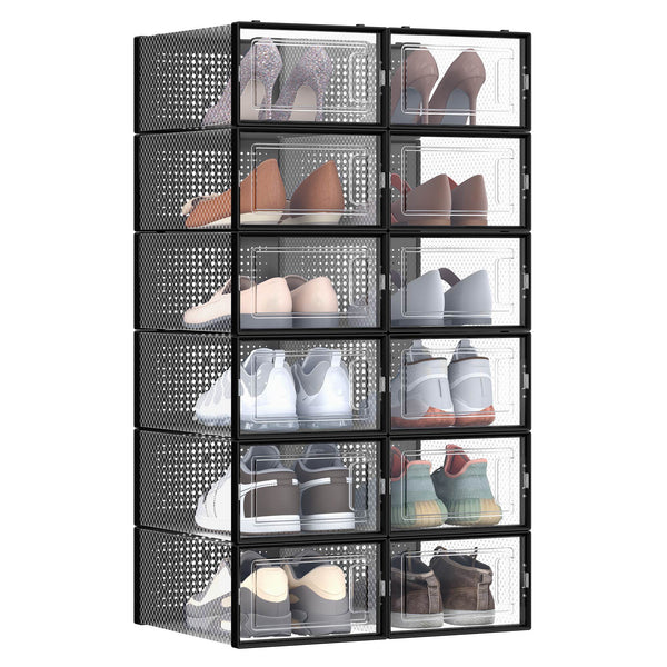 SONGMICS Stackable Shoe Storage Organizers ULSP006B12