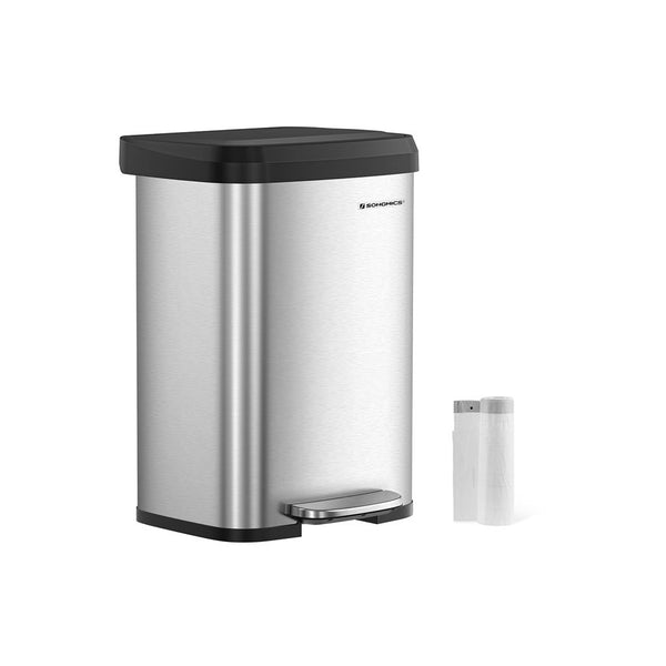 SONGMICS 13-Gallon Stainless Steel Trash Can ULTB530E50