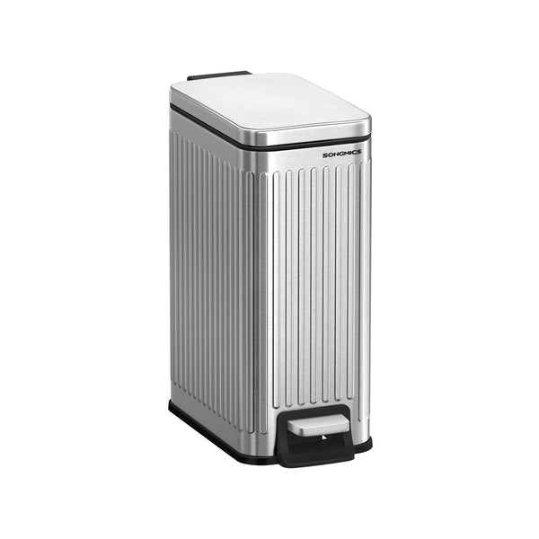 SONGMICS Bathroom Trash Can with Lid for Small Spaces ULTB563E01