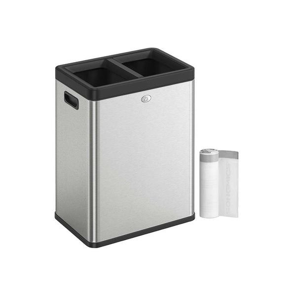 SONGMICS 2 x 6.6 Gallon Open Top Trash Can ULTB710E50
