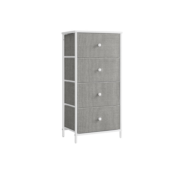 VASAGLE 4 Bedroom Fabric Dresser Metal Frame Small Chest of Drawers ULTS314L10
