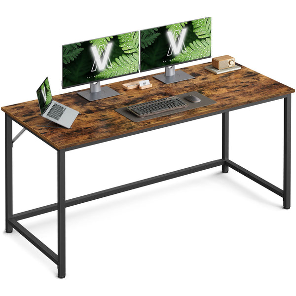 VASAGLE Industrial Brown 55 Inches Writing Desk for Office ULWD043B01