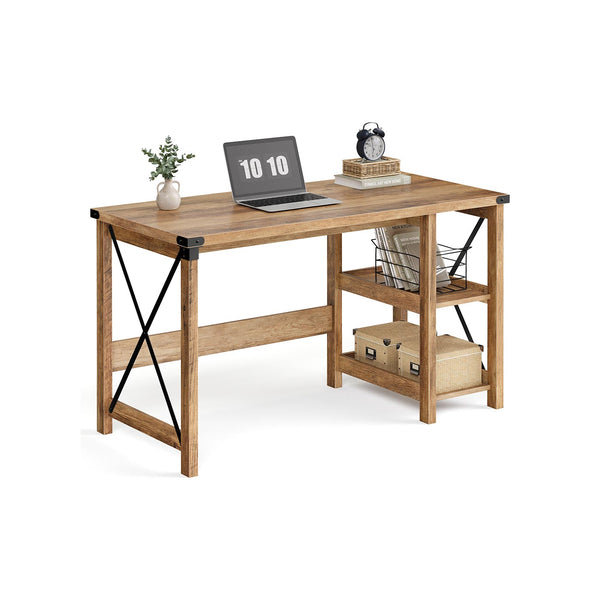 VASAGLE Home office desk with adjustable storage shelves ULWD090T41