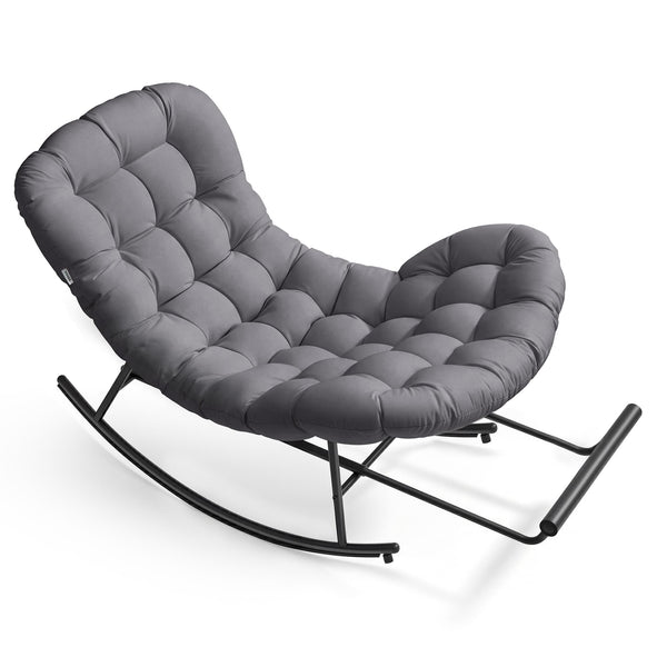VASAGLE Steel rocking papasan chair for patio bedroom or living room ULYY062GZ01
