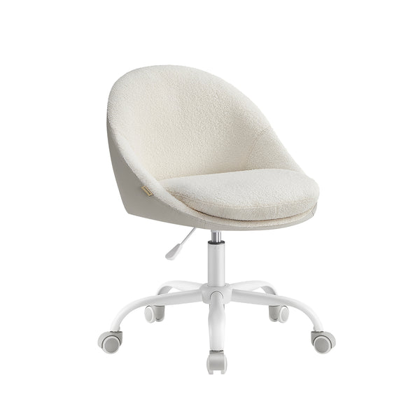 VASAGLE Swivel vanity chair with back and wheels UOBG020W91