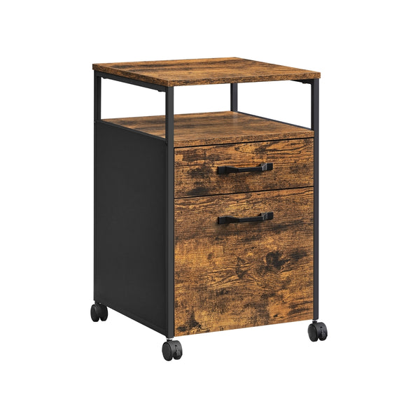 VASAGLE Industrial Brown File Cabinet with Drawer UOFC71X