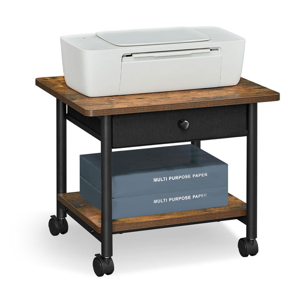 VASAGLE Mobile printer stand with drawer for home or office UOPS004B01