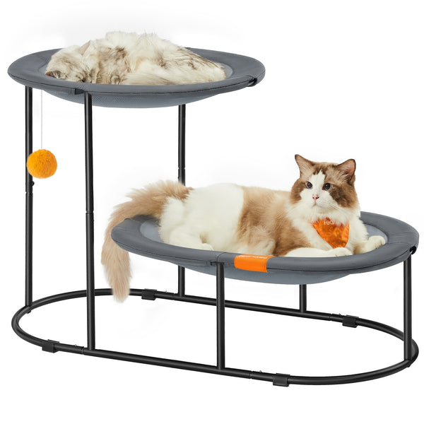 Feandrea 2-Tier Elevated Cat Bed for Multi-Cat Households UPCB012G01