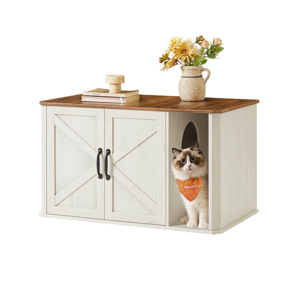 Feandrea Litter Box Enclosure with Double Doors UPCL012K01