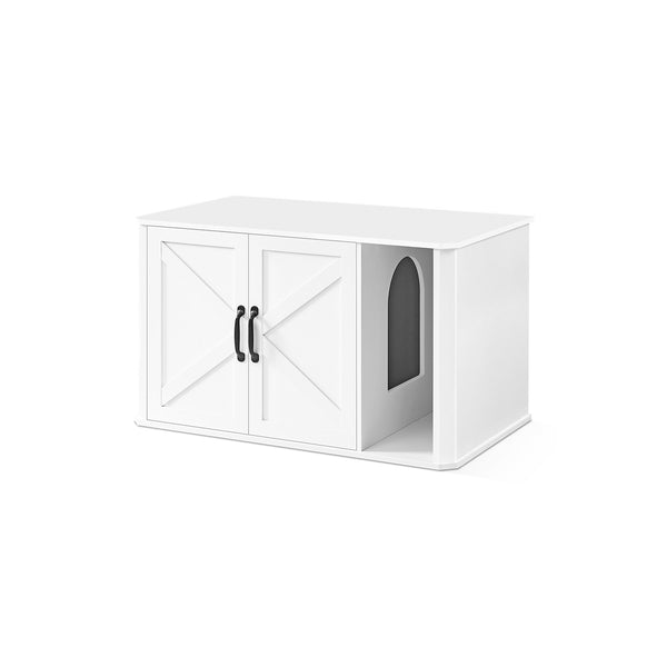 Feandrea Litter Box Enclosure with Double Doors UPCL012W01