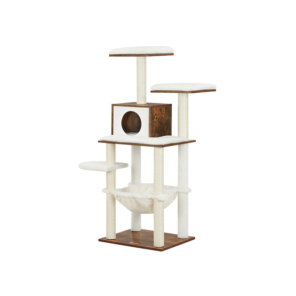 FEANDREA 54.3-Inch Cat Tower with Scratching Posts UPCT164X01