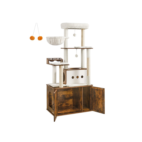 Feandrea 66.9-Inch Cat Condo with Food Stationr UPCT169K01