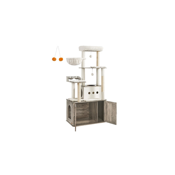 Feandrea 66.9-Inch Cat Condo with Food Stationr UPCT169K02