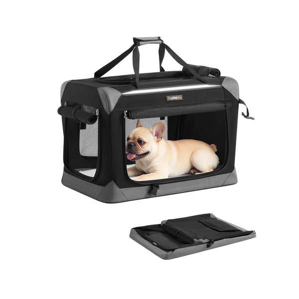 Feandrea Collapsible fabric dog crate with mesh doors for travel UPDC026BH01