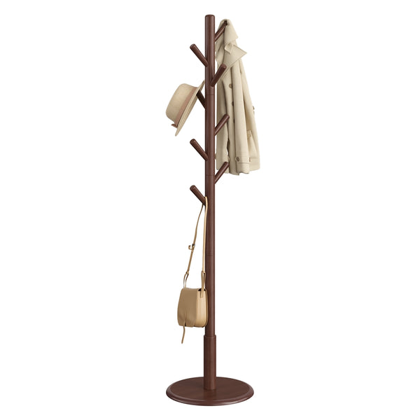 VASAGLE Free Standing Hall Coat Tree with 8 Hooks URCR009W01