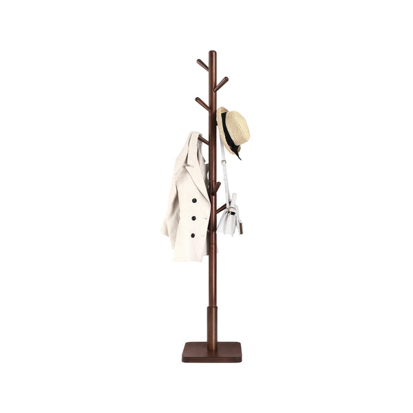 VASAGLE Solid wood coat rack with adjustable height for entryway URCR010W01