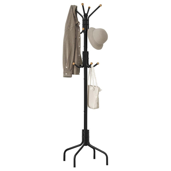 SONGMICS Metal Freestanding Coat Rack with 12 Hooks URCR031B01