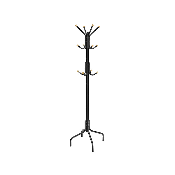 SONGMICS Metal Freestanding Coat Rack with 12 Hooks URCR031B01