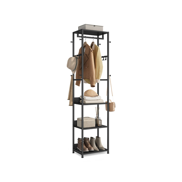 VASAGLE Coat rack freestanding hall tree with shelves URCR061BD03