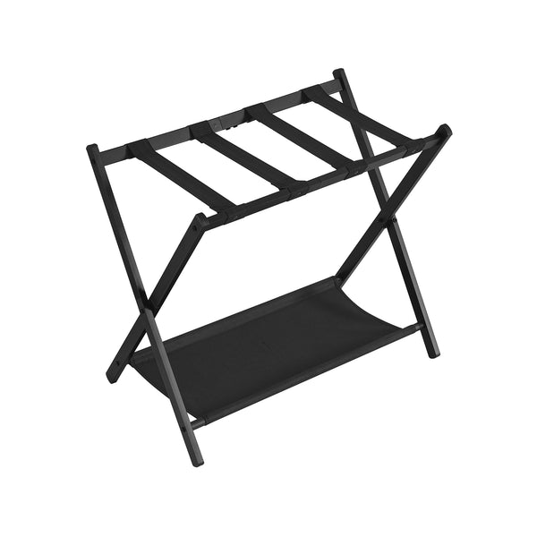 SONGMICS Foldable Luggage Rack with Storage Shelf URLR003B01