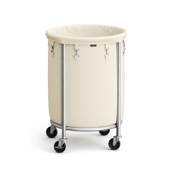 SONGMICS Round Laundry Basket on Wheels URLS002W01