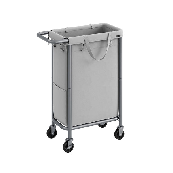 SONGMICS Laundry Basket with Wheels with Removable Liner and Handle URLS003G01