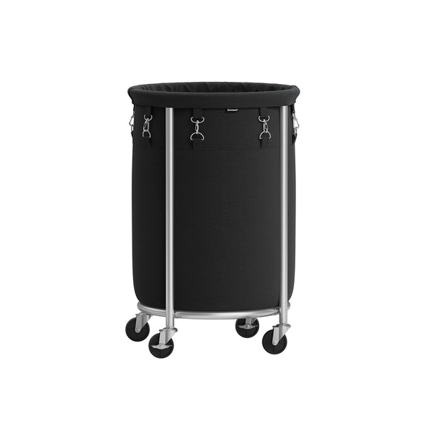 SONGMICS Round Laundry Basket on Wheels URLS006B01