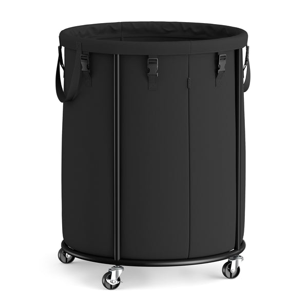 SONGMICS Rolling Laundry Hamper with Steel Frame and Removable Liner URLS030BH01S