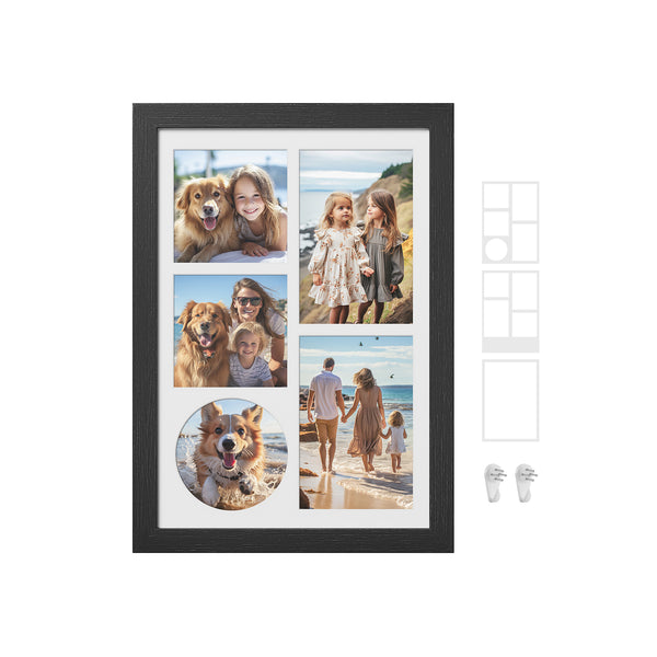 SONGMICS A4 Picture Frame with Mats for Wall Decor URPF024B01