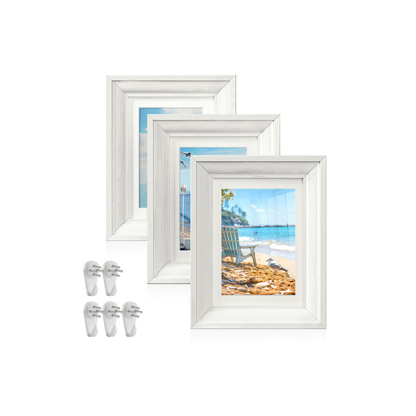 SONGMICS Set of 3 Picture Frames with 6 Mats URPF045W01