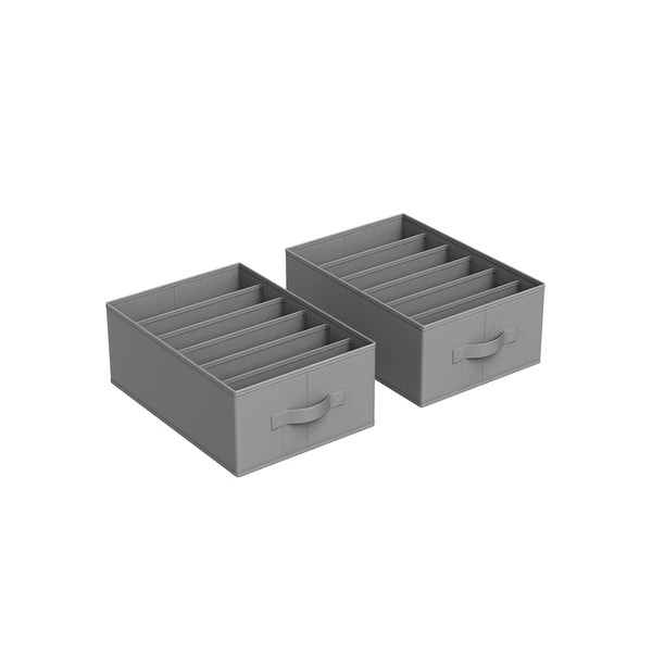 SONGMICS Large 6-Compartment Foldable Clothes Organizers URUS009G02