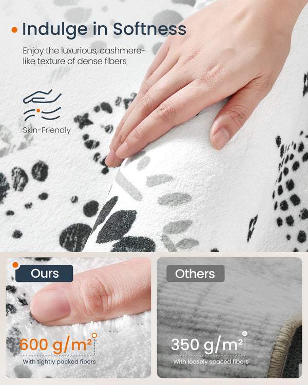 SONGMICS HOME Area rug with non slip design and machine washable UTAR021B01