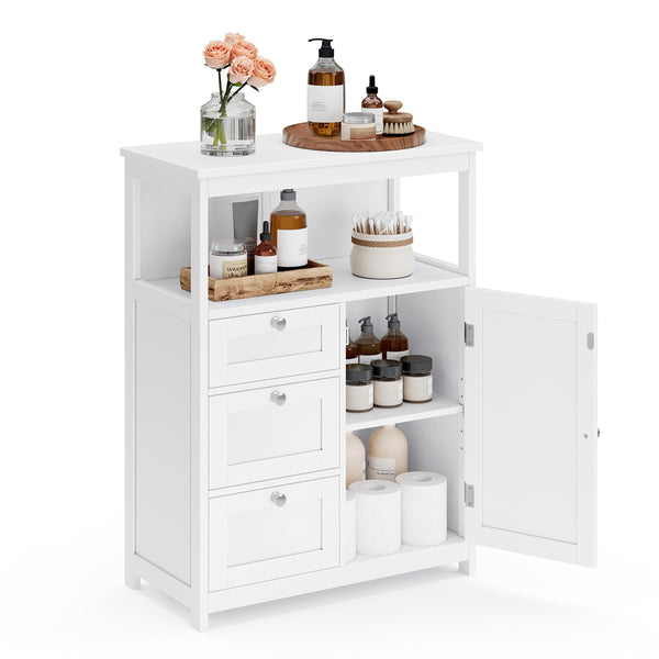 VASAGLE Bathroom Floor Storage Cabinet White UBBC542P31V1
