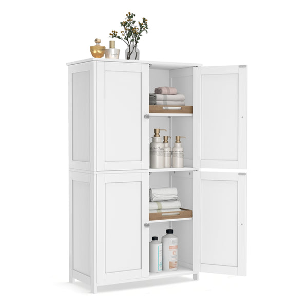 VASAGLE Floor Storage Cabinet with Adjustable Shelves and Doors UBBC553WH01S