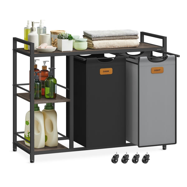 VASAGLE Rolling Laundry Cart with Shelves UBLH311B02